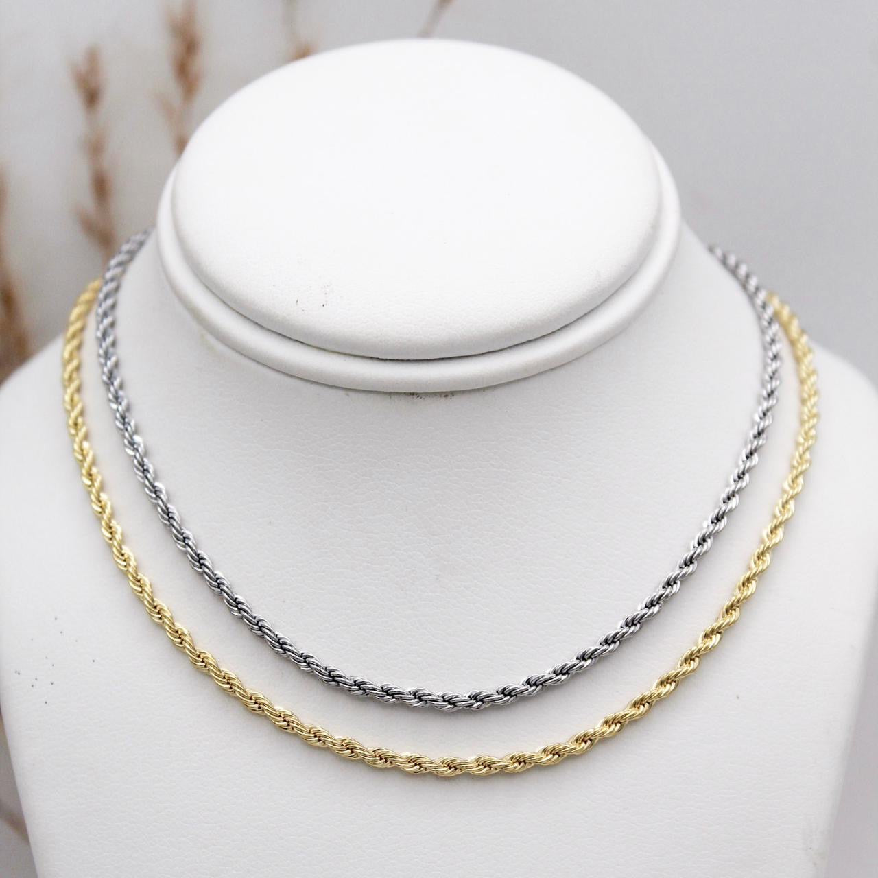 May Gold Rope 50cm Necklace