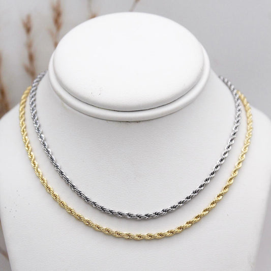 May Silver Rope 45cm Necklace