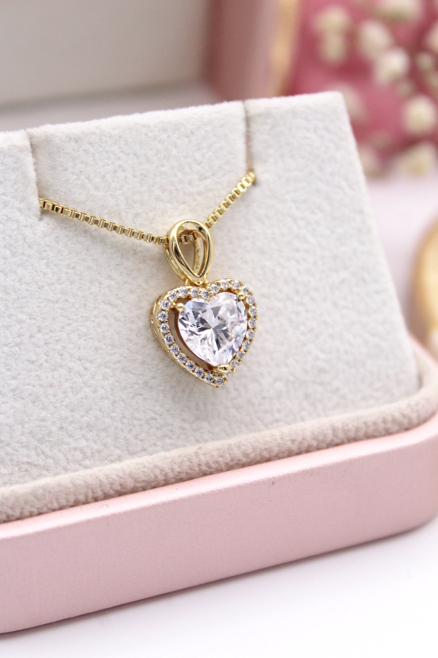 Fabiana Clear Heart Necklace