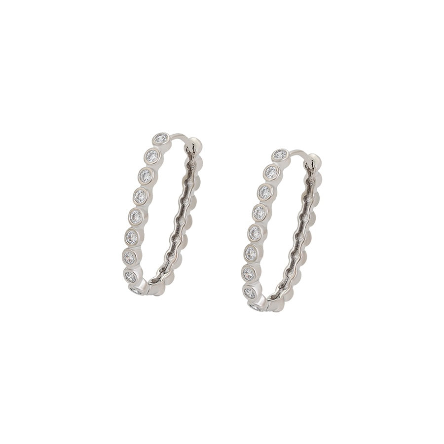 Kelaya Silver Hoop Earrings