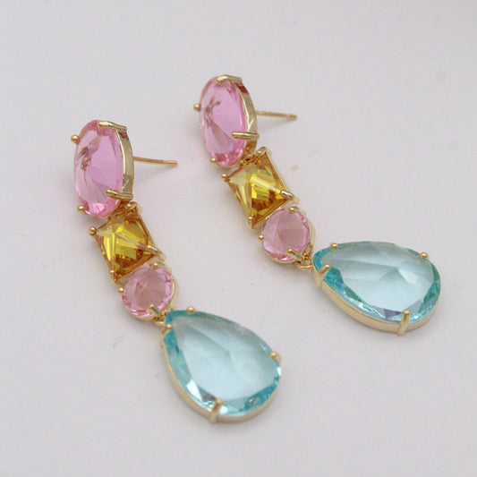 Eduvina Pink Stud Earrings