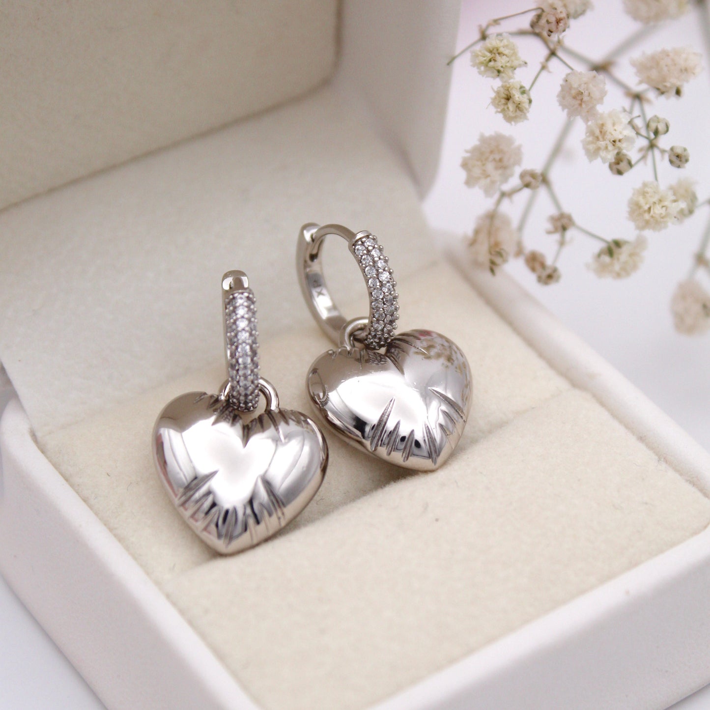 Arduina Silver Huggie Earrings