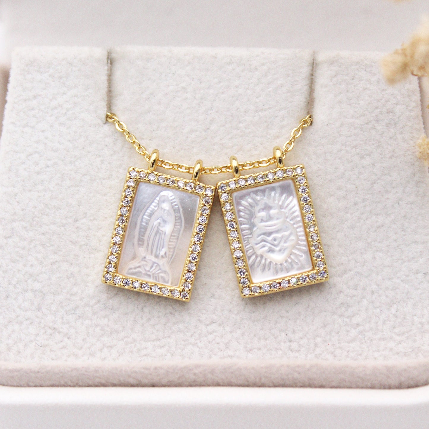 Cz Escapulario Necklace