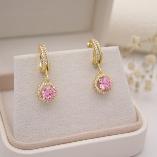 Bernabela Huggie Earrings - Rosa