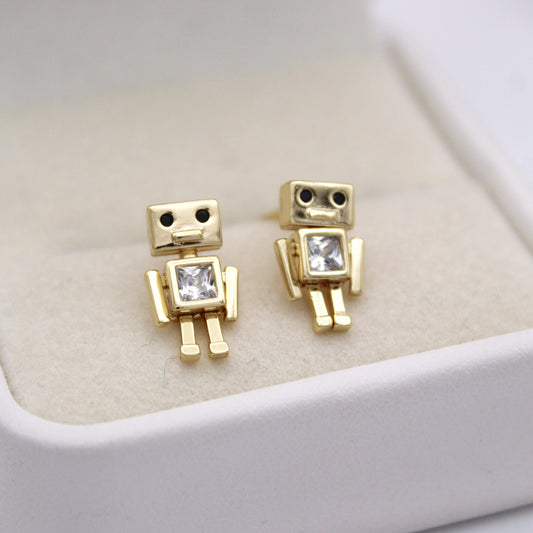 Robot Stud Earrings