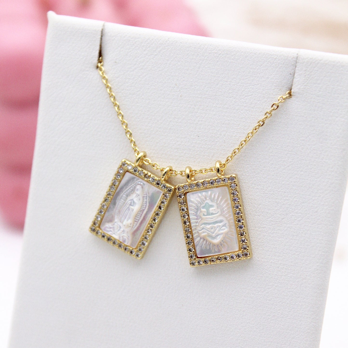 Cz Escapulario Necklace
