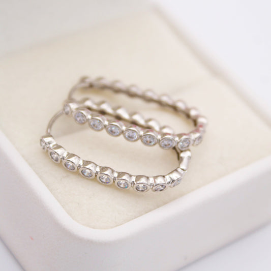 Kelaya Silver Hoop Earrings