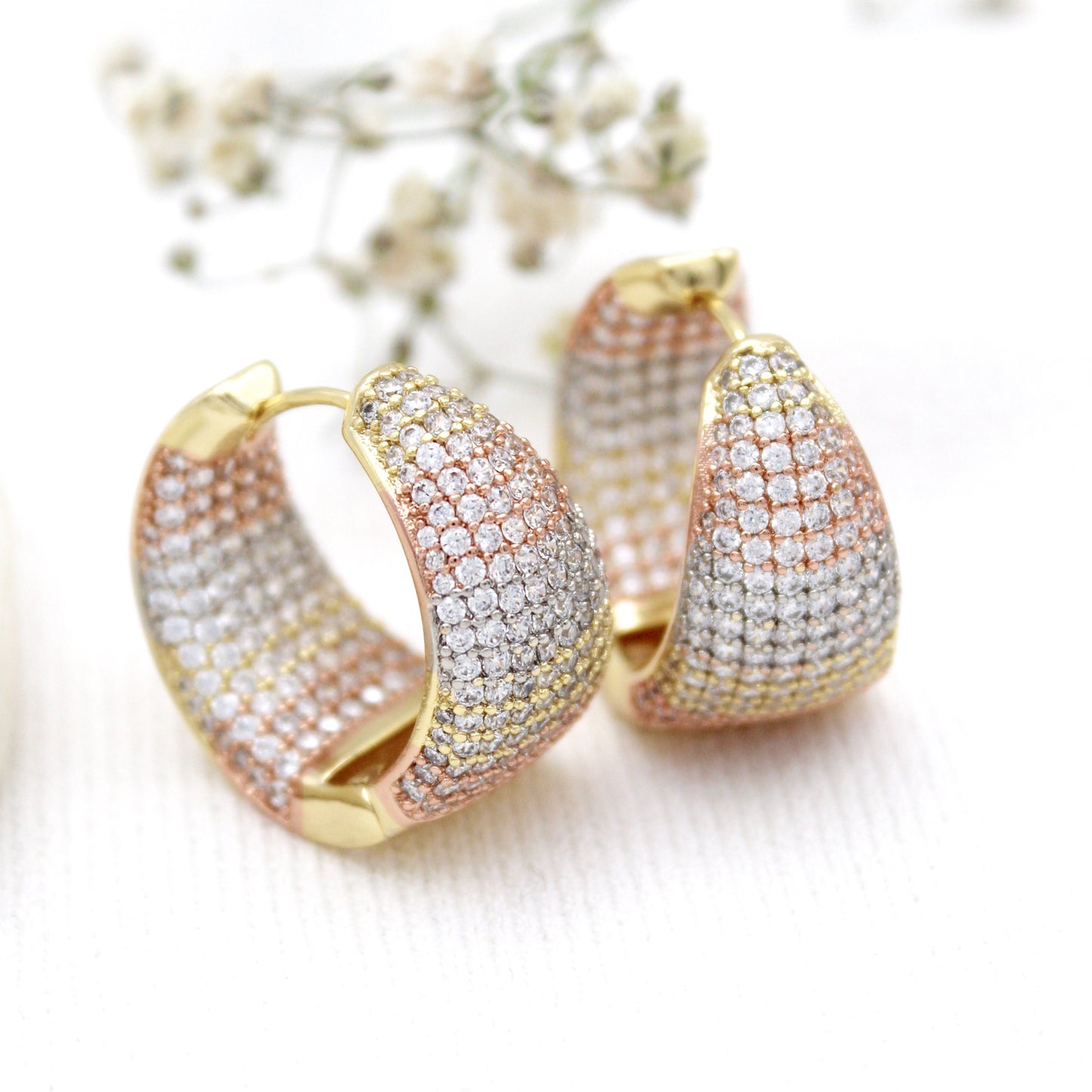 Giannina Tripletone Hoop Earrings
