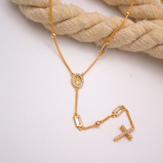 Rosario Cz18k Necklace