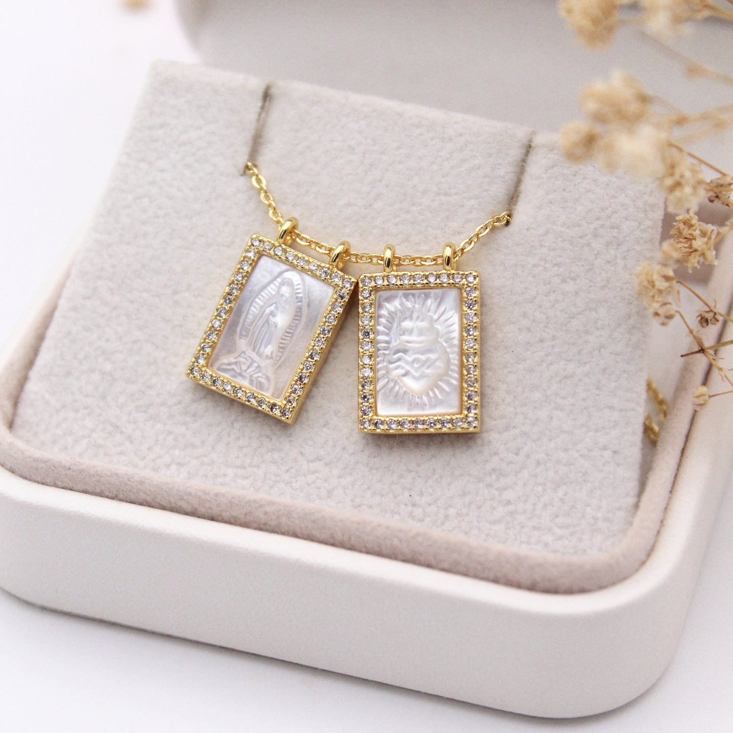 Cz Escapulario Necklace