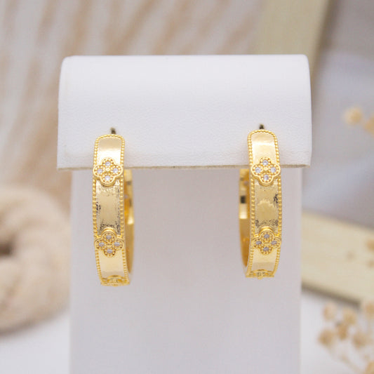 Nuray clover Hoop Earrings