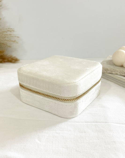 Joyero de viaje - Blanco Velvet