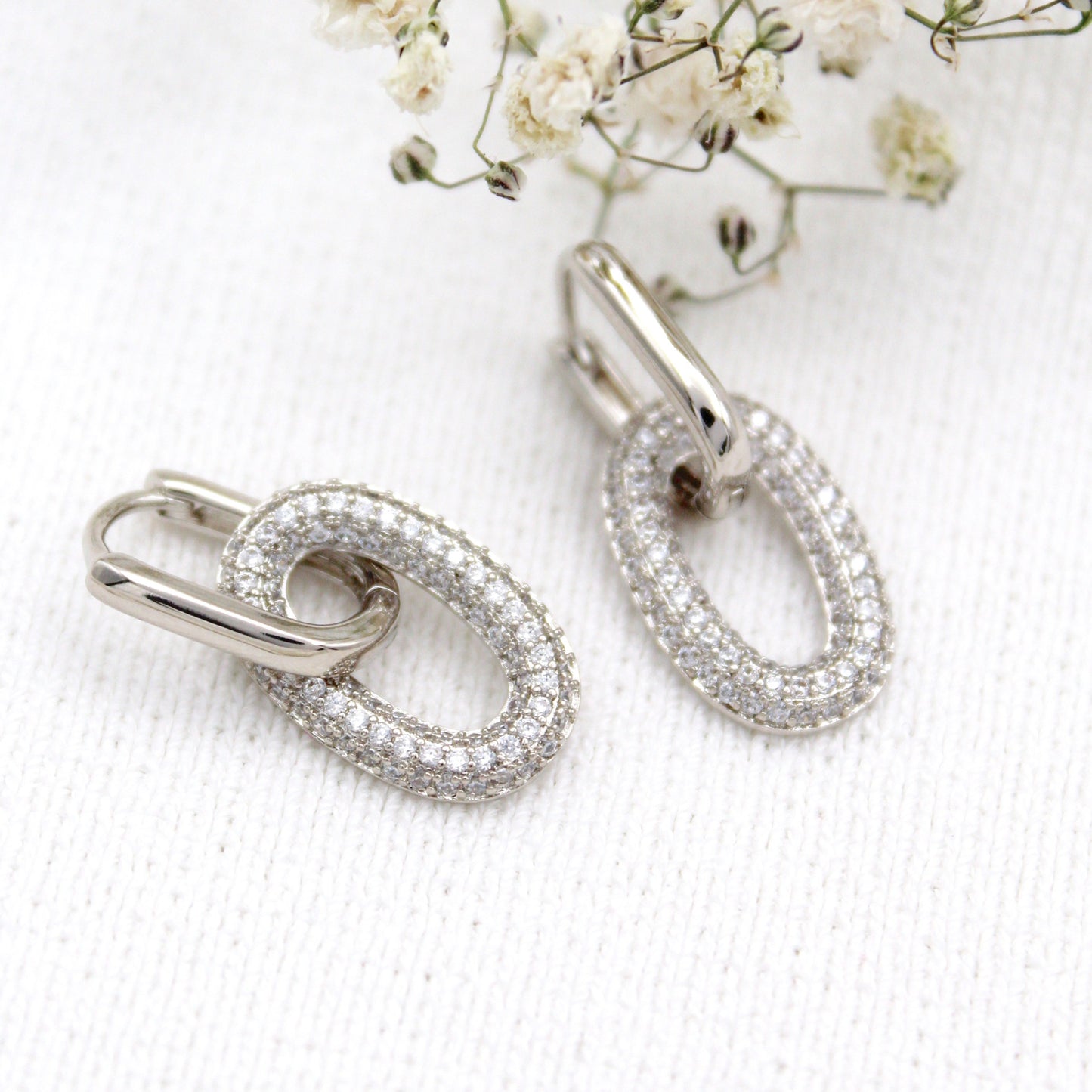 Jaelyn Silver Huggie Earrings