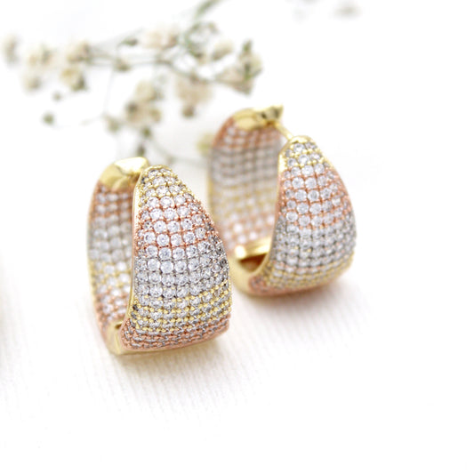 Giannina Tripletone Hoop Earrings