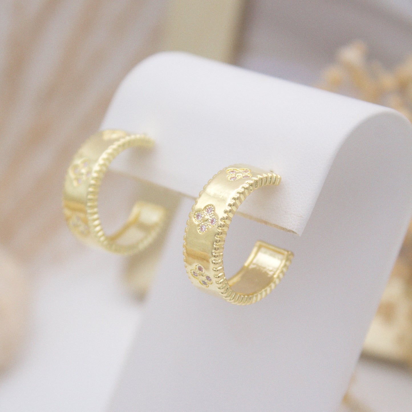 Beyza Clover Stud Earrings