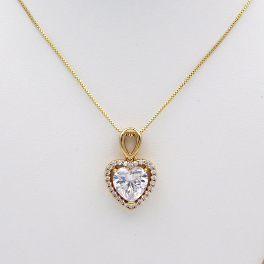 Fabiana Clear Heart Necklace