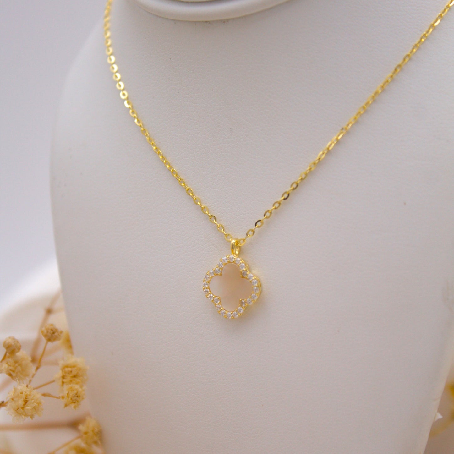 Pave Clover Necklace