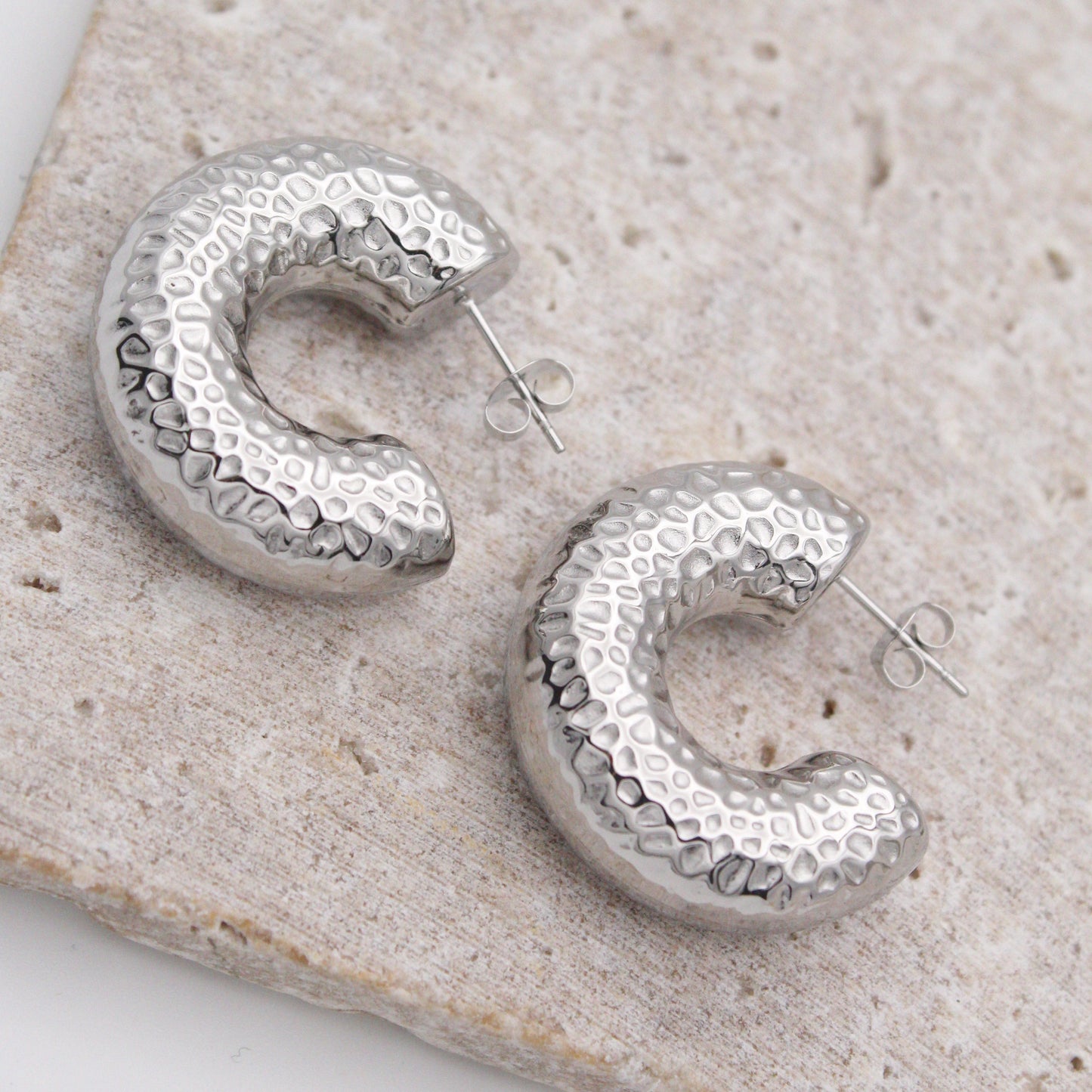 Danahe Silver Hoop Earrings