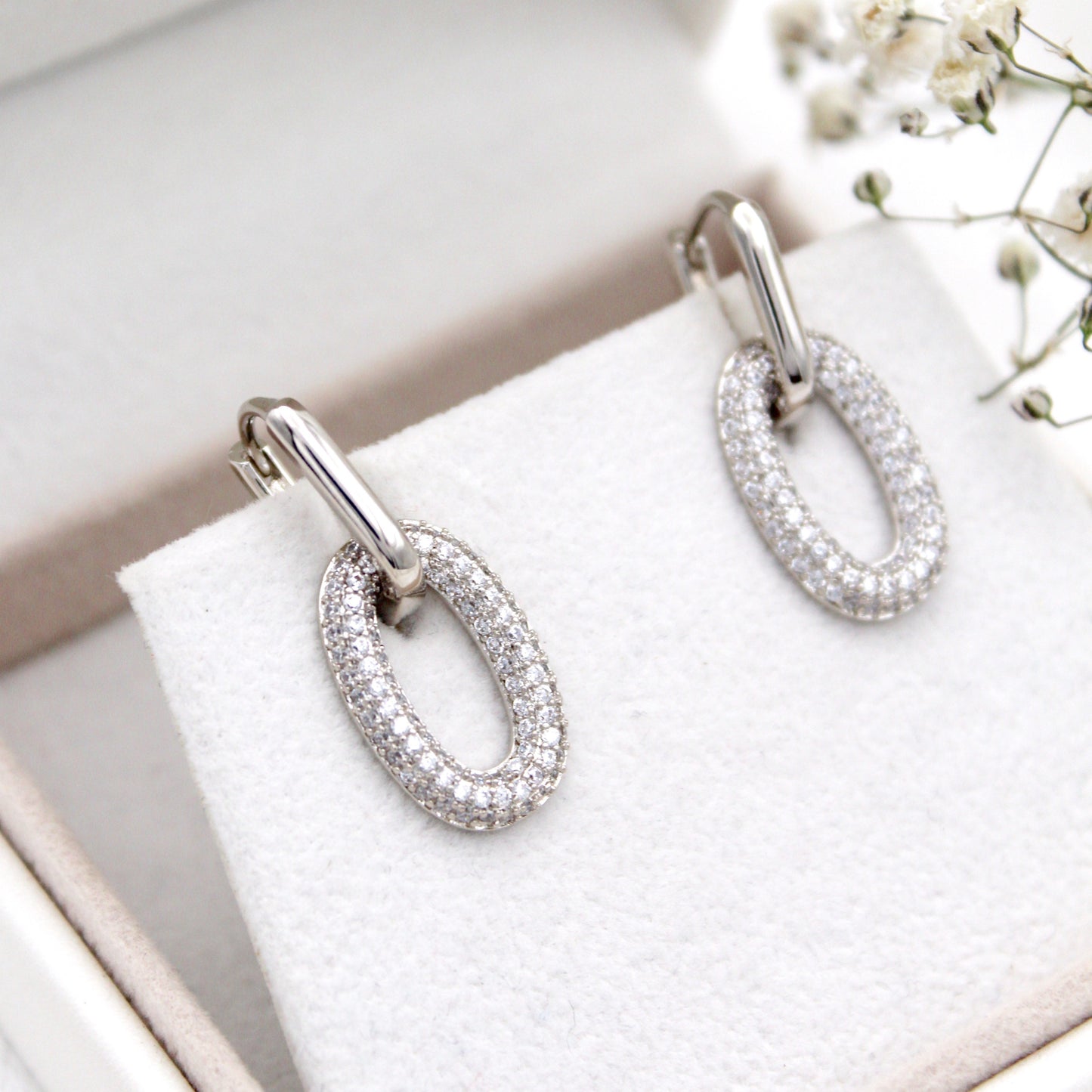 Jaelyn Silver Huggie Earrings