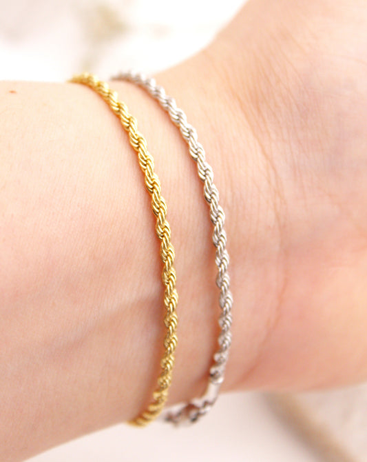 May Silver Rope Bracelet