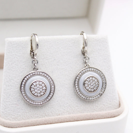 Marionne Silver Huggie Earrings