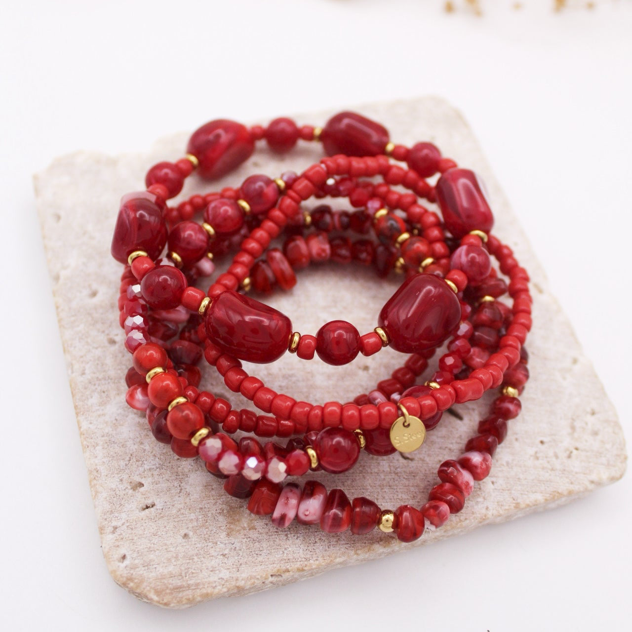 Leticia Bracelets - Rojo