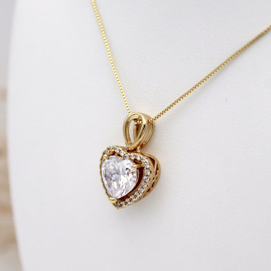 Fabiana Clear Heart Necklace