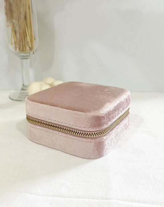 Joyero de viaje - Rosado Velvet