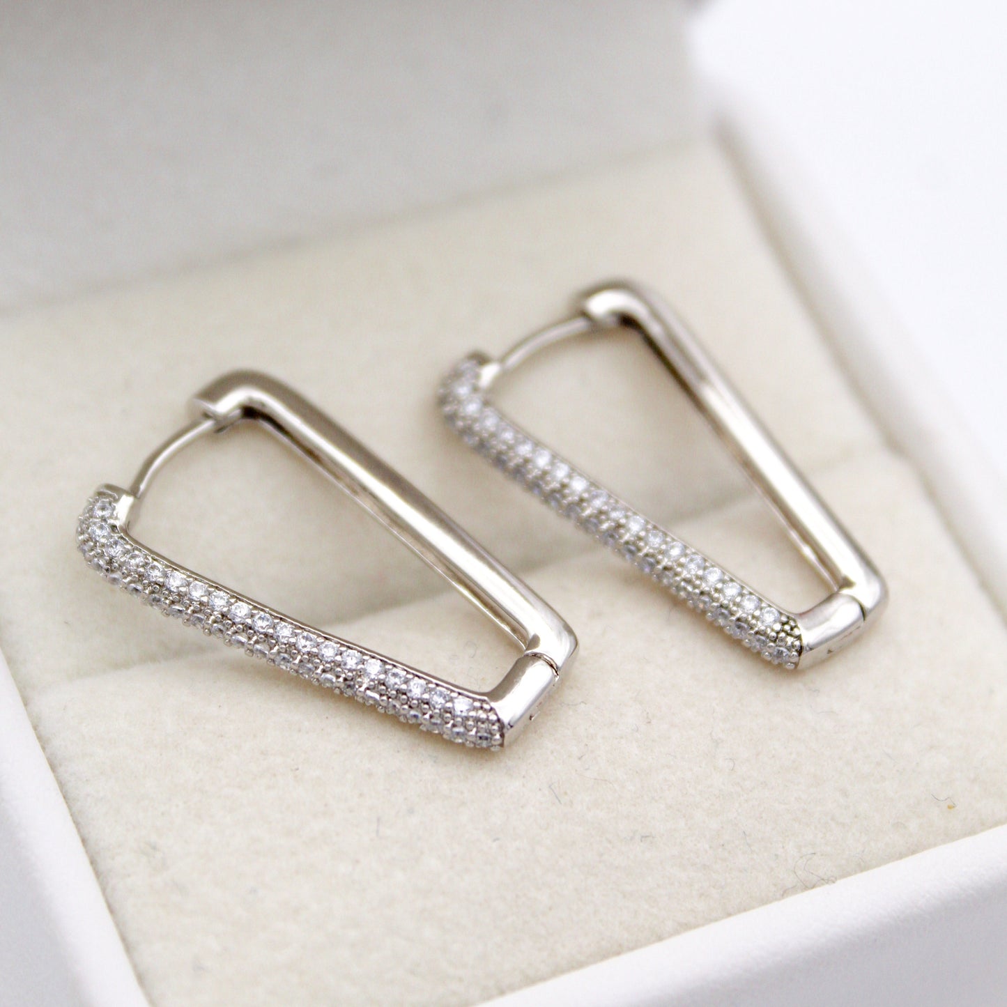 Hadara Silver Huggie Earrings