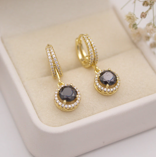 Bernabela Huggie Earrings - Negro