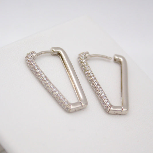 Hadara Silver Huggie Earrings