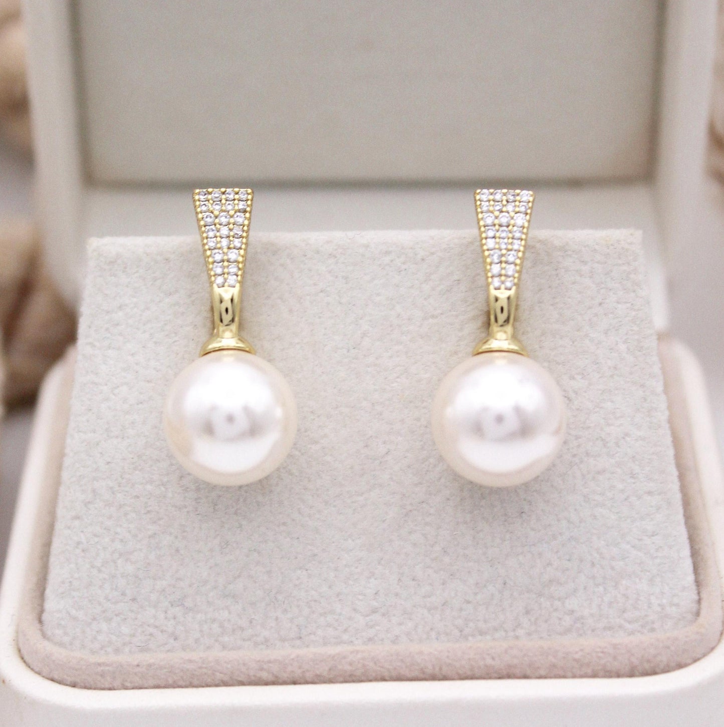 Mckenna Pearl Huggie Earrings