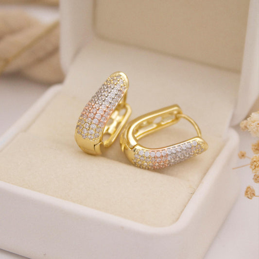 Saphira Tripletone Hoop Earrings