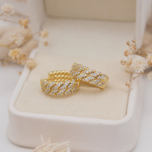 Trenzie Huggie Earrings