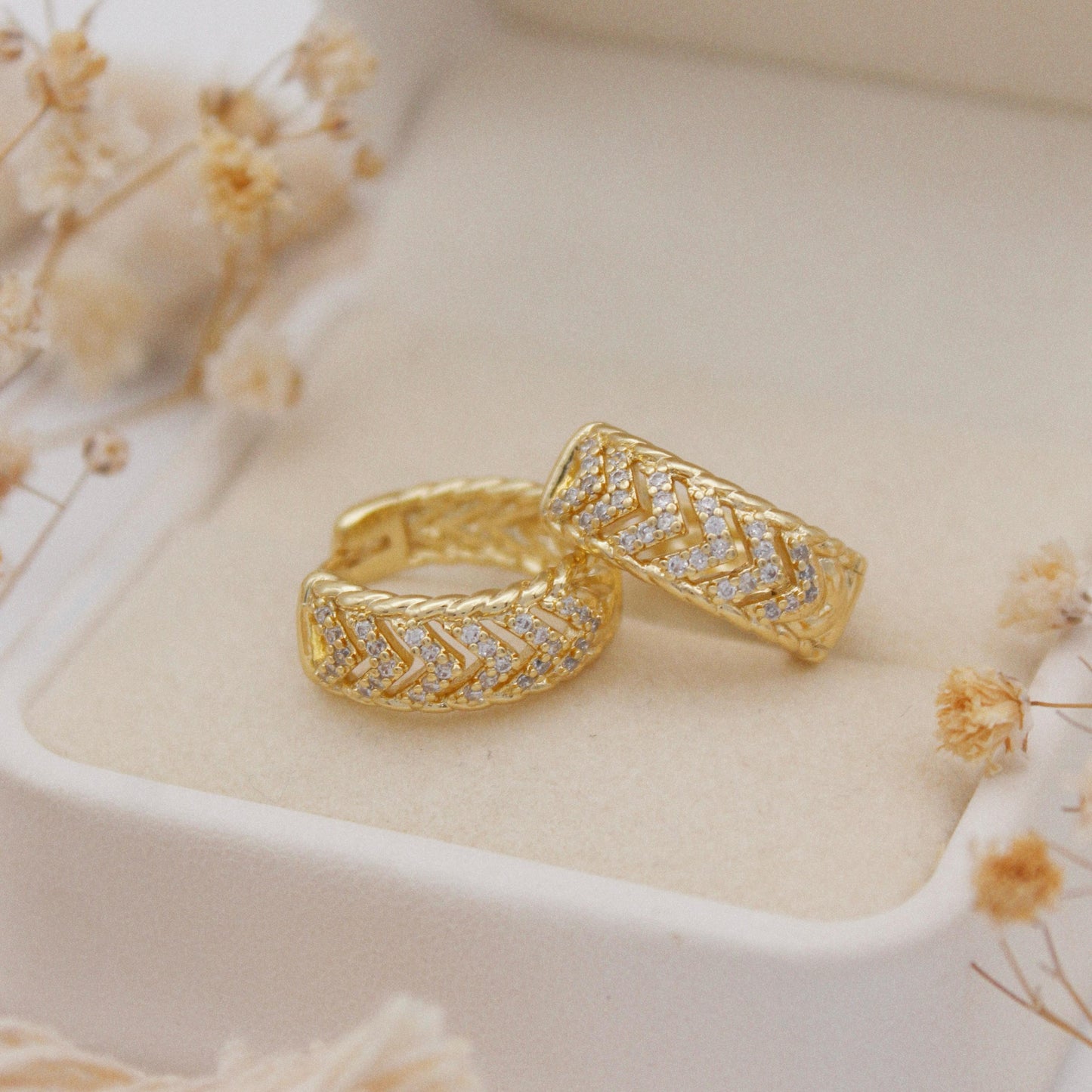 Ambrosia Huggie Earrings