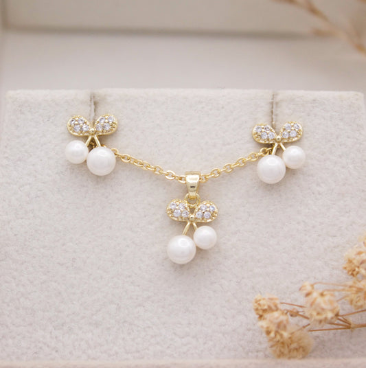 Cherrybelle Pearl Jewelry Set
