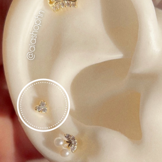Dianty mini Heart Piercing Earrings