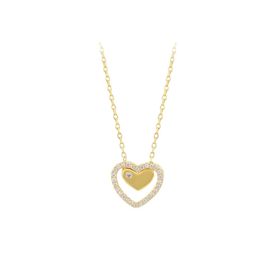 Nina Heart Gold Necklace
