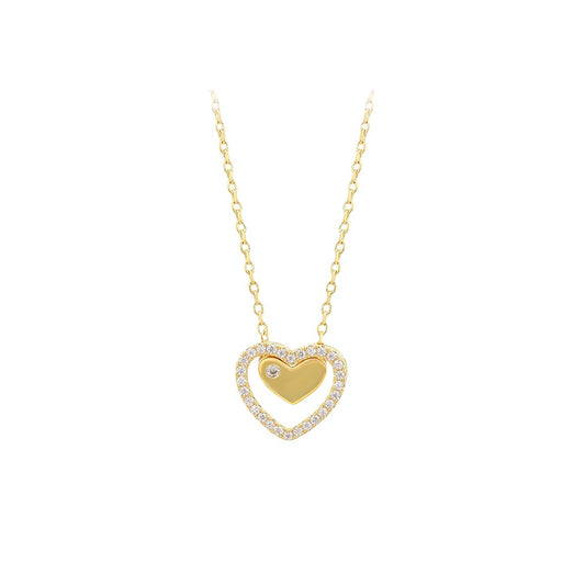 Nina Heart Gold Necklace