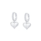 Liudmila Silver Heart Huggie Earrings