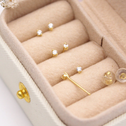 Intie Gold Stud Earrings