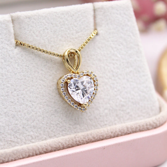 Fabiana Clear Heart Necklace
