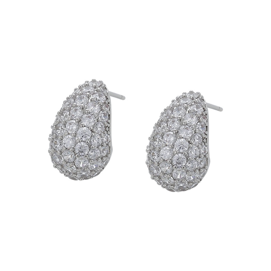 Laureana Silver Drop Stud Earrings