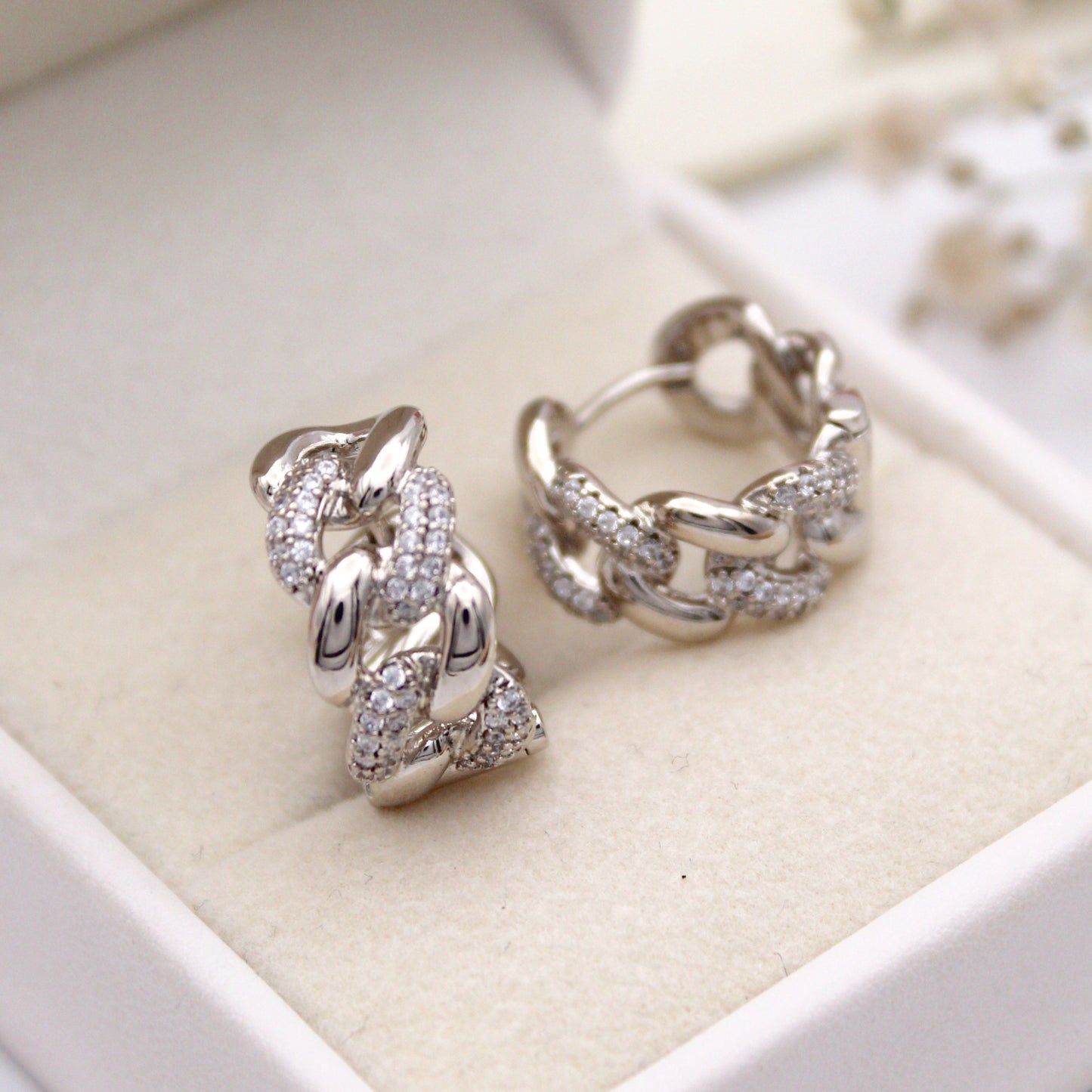 Elin Silver Huggie Earrings