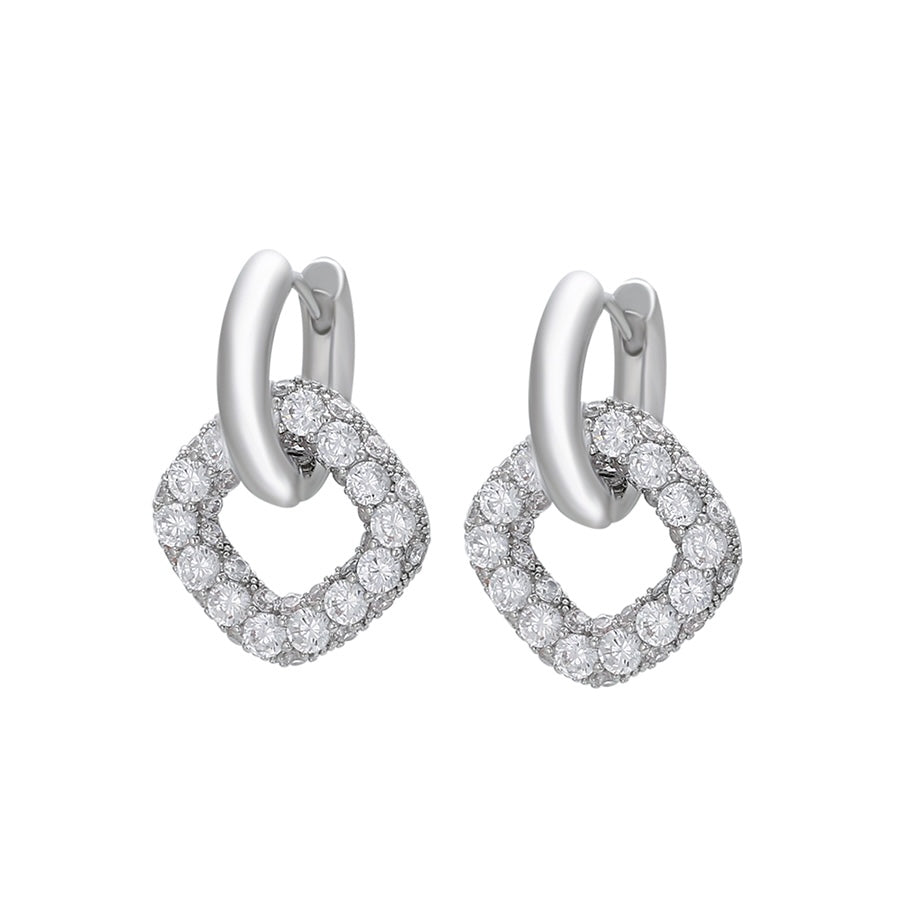 Atenea Silver Huggie Earrings