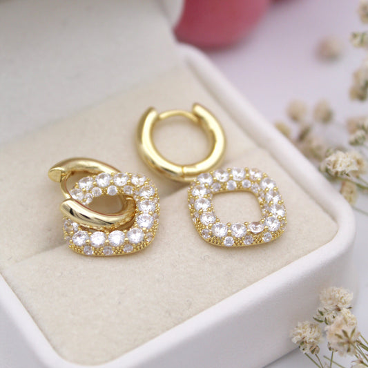 Atenea Gold Huggie Earrings