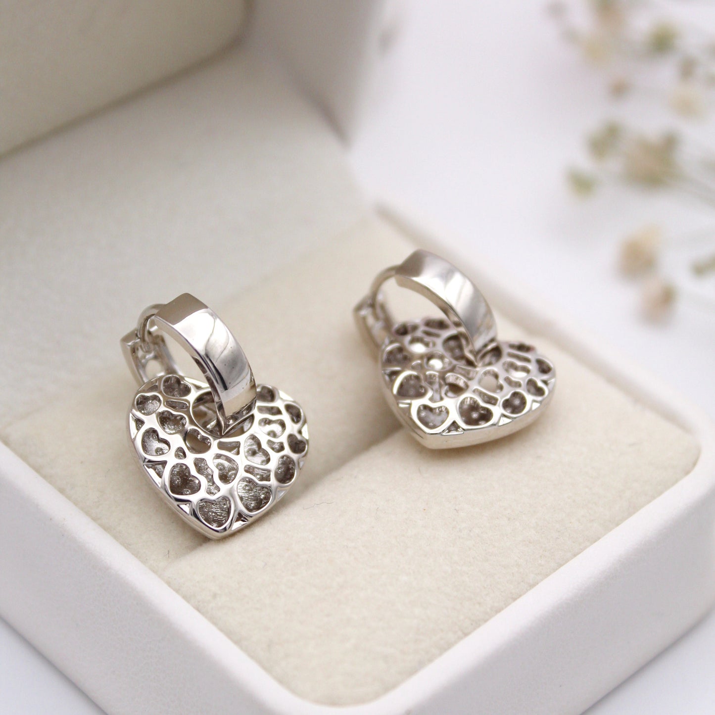 Hefziba Silver Huggie Earrings