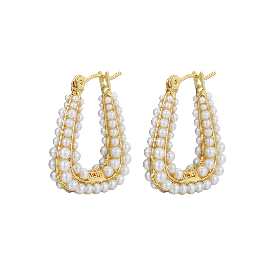 Ivannia Pearl Hoop Earrings