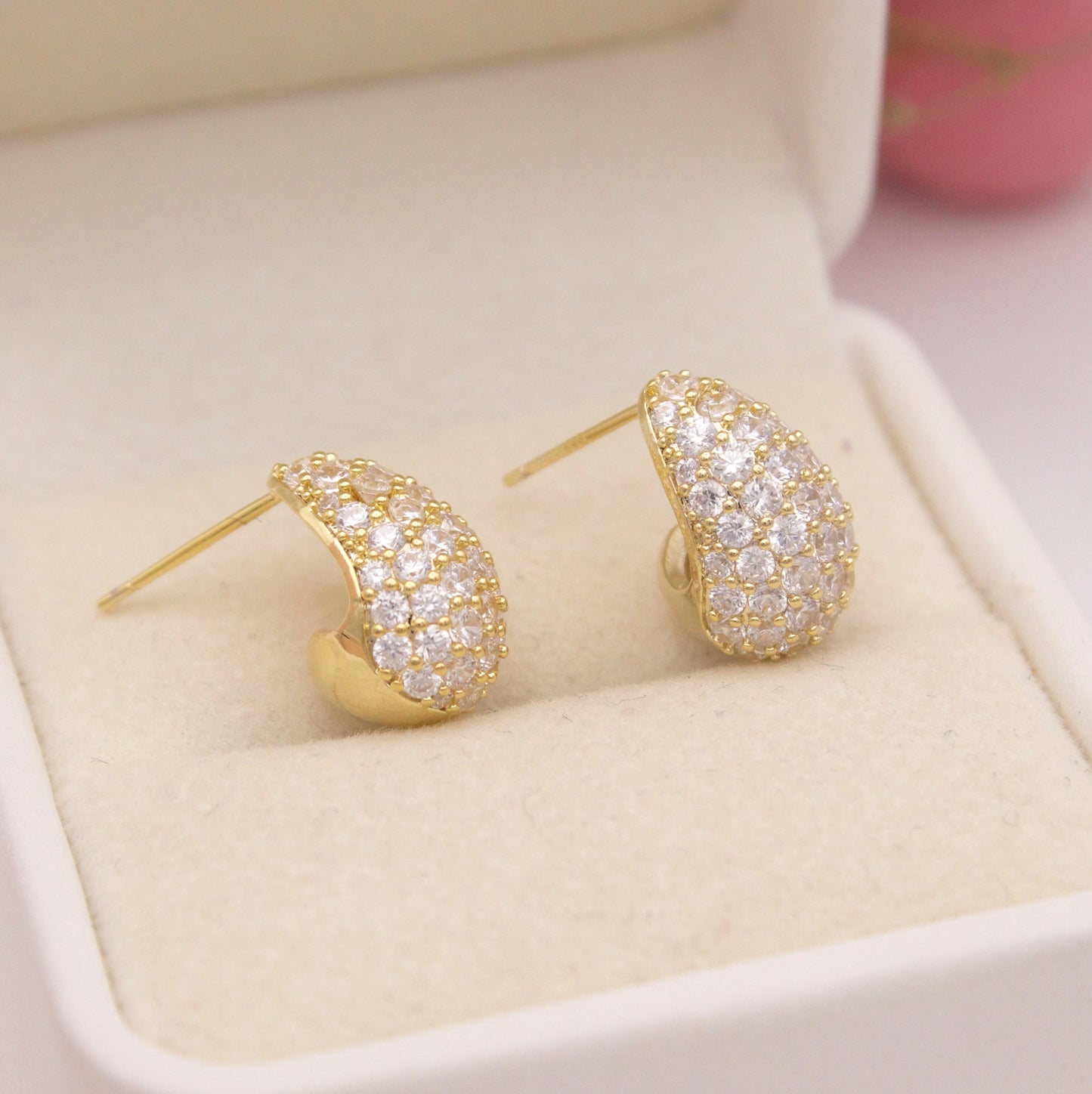 Laureana Gold Drop Stud Earrings