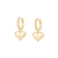 Liudmila Gold Heart Huggie Earrings